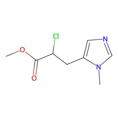 Methyl 2-chloro-3-(3-methylimidazol-4-yl)propanoate structure