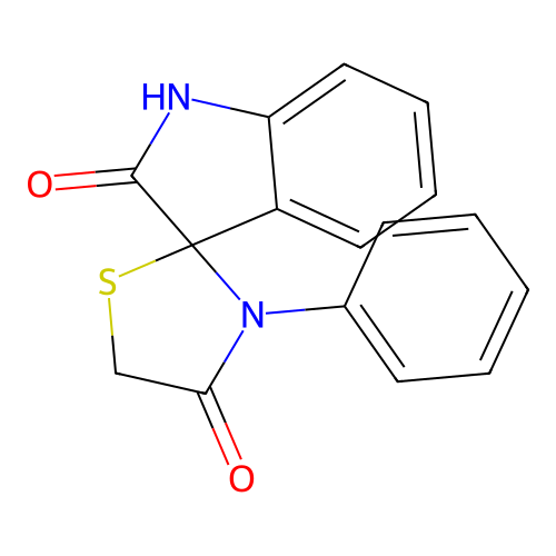 3'-Phenyl-1,2-dihydrospiro[indole-3,2'-[1,3]thiazolidine]-2,4'-dione structure