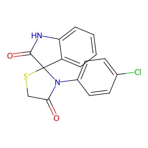 3-(4-Chlorophenyl)spiro[1,3-thiazolidine-2,3'-indoline]-4,7-dione structure