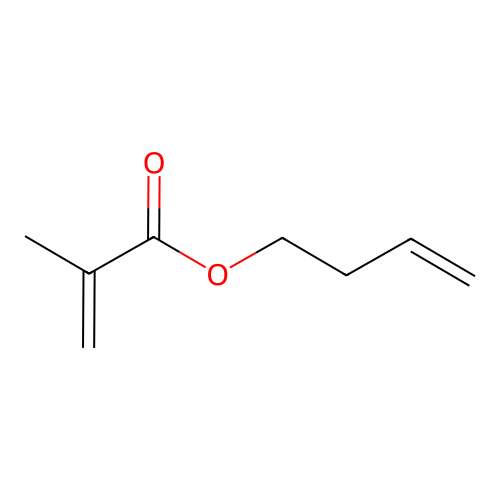 2-Propenoic acid, 2-methyl-, 3-butenyl ester structure