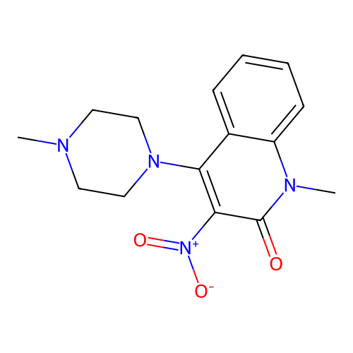 1-Methyl-4-(4-methylpiperazin-1-yl)-3-nitroquinolin-2-one structure