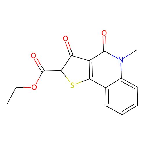 Ethyl 5-methyl-3,4-dioxo-2,3,4,5-tetrahydrothieno[3,2-c]quinoline-2-carboxylate structure