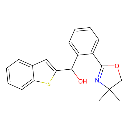 1-Benzothien-2-yl[2-(4,4-dimethyl-4,5-dihydro-1,3-oxazol-2-yl)phenyl]methanol structure