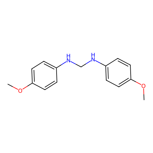 n,n'-Bis(4-methoxyphenyl)methanediamine structure