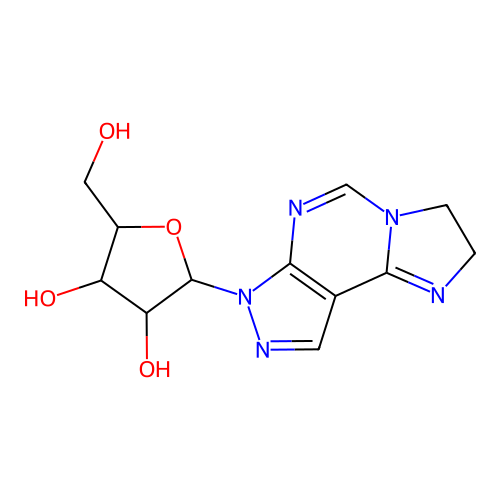 7-Pentofuranosyl-2,7-dihydro-3H-imidazo[1,2-c]pyrazolo[4,3-e]pyrimidine structure