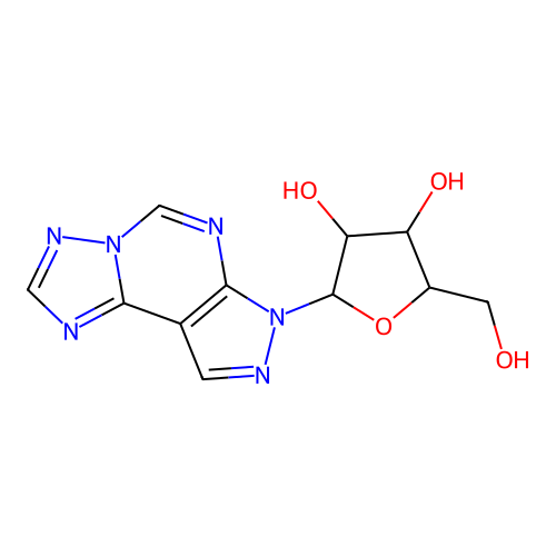 7-Pentofuranosyl-7H-pyrazolo[4,3-e][1,2,4]triazolo[1,5-c]pyrimidine structure