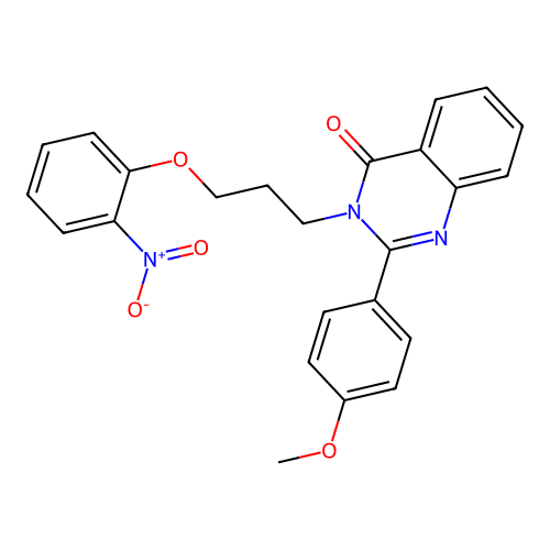 2-(4-methoxyphenyl)-3-(3-(2-nitrophenoxy)propyl)quinazolin-4(3H)-one structure