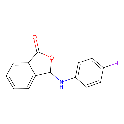 3-[(4-iodophenyl)amino]-2-benzofuran-1(3H)-one structure