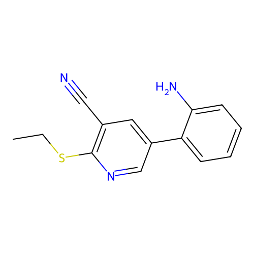 5-(2-Aminophenyl)-2-(ethylthio)nicotinonitrile structure