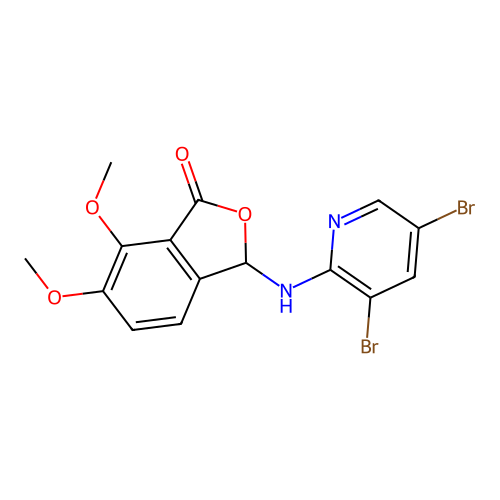 3-(3,5-Dibromo-pyridin-2-ylamino)-6,7-dimethoxy-3H-isobenzofuran-1-one structure