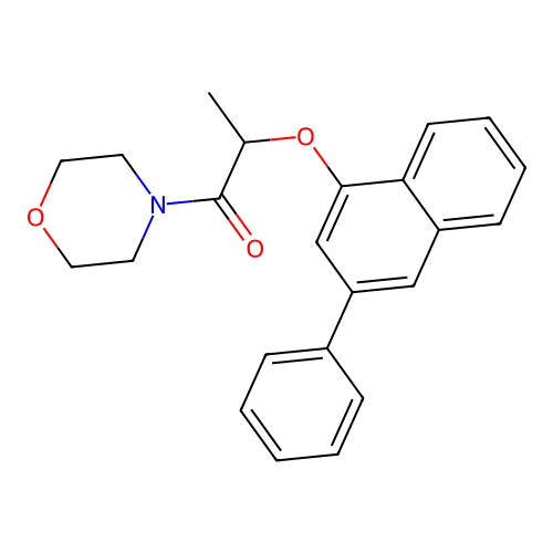 1-(Morpholin-4-yl)-2-[(3-phenylnaphthalen-1-yl)oxy]propan-1-one structure