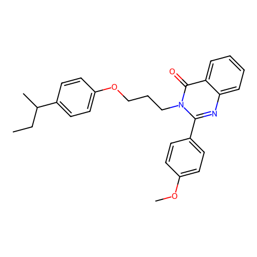 3-{3-[4-(butan-2-yl)phenoxy]propyl}-2-(4-methoxyphenyl)quinazolin-4(3H)-one structure