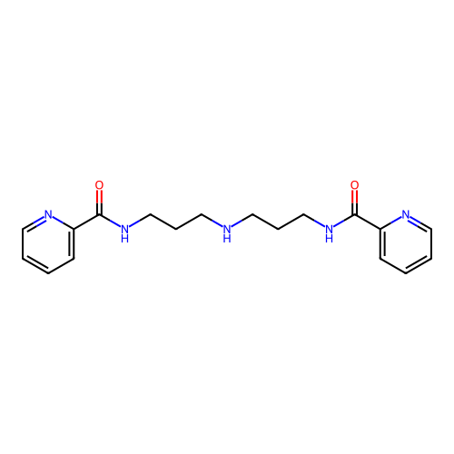 N,N'-(azanediylbis(propane-3,1-diyl))dipicolinamide structure