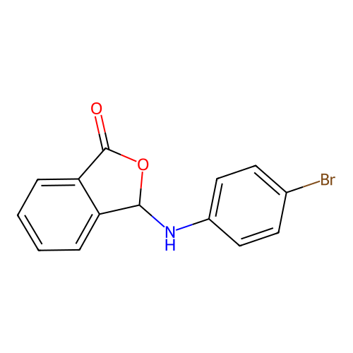 3-[(4-bromophenyl)amino]-2-benzofuran-1(3H)-one structure