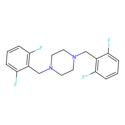 1,4-Bis(2,6-difluorobenzyl)piperazine structure