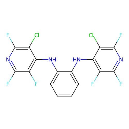 N,N'-bis(3-chloro-2,5,6-trifluoropyridin-4-yl)benzene-1,2-diamine structure