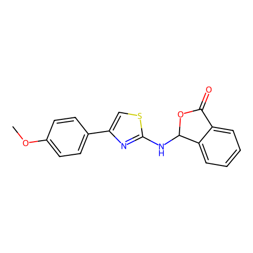 3-[4-(4-Methoxy-phenyl)-thiazol-2-ylamino]-3H-isobenzofuran-1-one structure