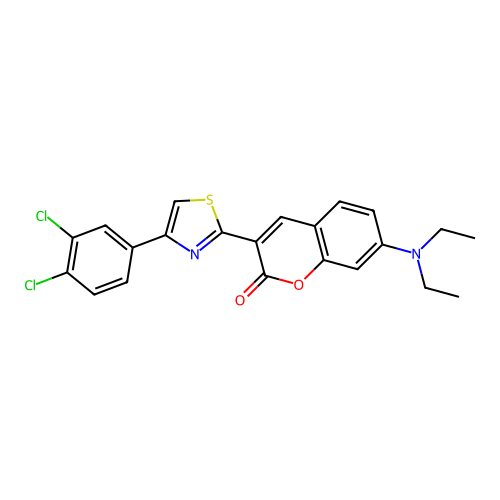 3-(4-(3,4-Dichlorophenyl)thiazol-2-yl)-7-(diethylamino)-2H-chromen-2-one structure