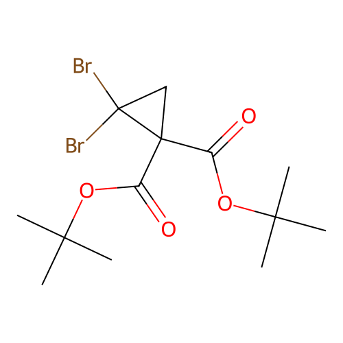 Di-tert-butyl 2,2-dibromocyclopropane-1,1-dicarboxylate structure