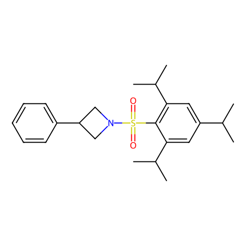 3-Phenyl-1-{[2,4,6-tri(propan-2-yl)phenyl]sulfonyl}azetidine structure