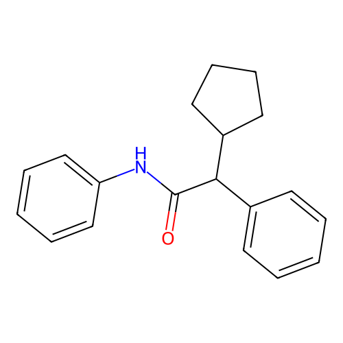 2-cyclopentyl-N,2-diphenylacetamide structure