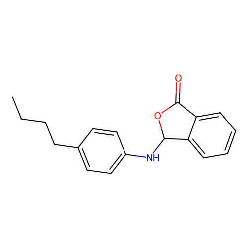 3-((4-butylphenyl)amino)isobenzofuran-1(3H)-one structure