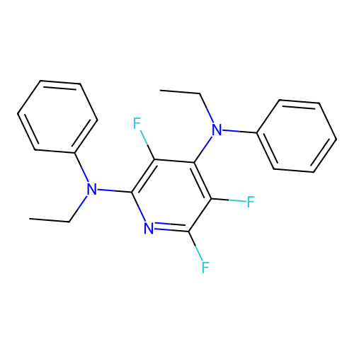 N,N'-diethyl-3,5,6-trifluoro-N,N'-diphenylpyridine-2,4-diamine structure