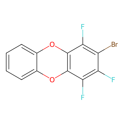 2-Bromo-1,3,4-trifluorooxanthrene structure