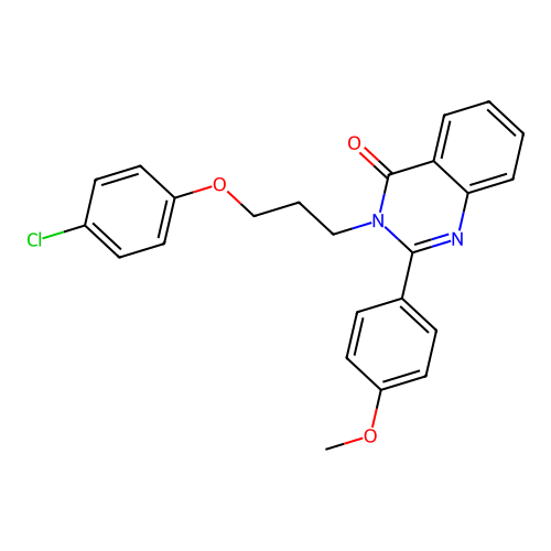 3-(3-(4-chlorophenoxy)propyl)-2-(4-methoxyphenyl)quinazolin-4(3H)-one structure