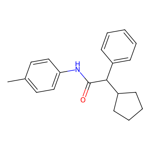2-cyclopentyl-N-(4-methylphenyl)-2-phenylacetamide structure