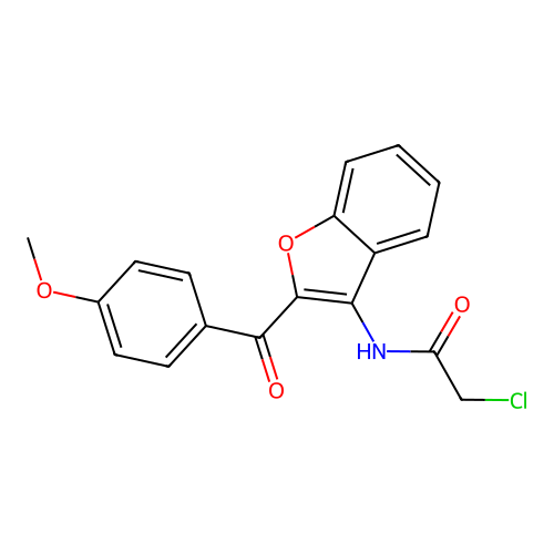 2-chloro-N-{2-[(4-methoxyphenyl)carbonyl]-1-benzofuran-3-yl}acetamide structure