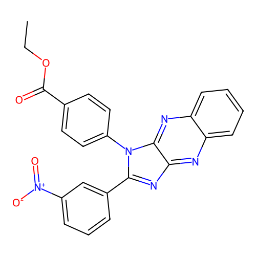 ethyl 4-(2-(3-nitrophenyl)-1H-imidazo[4,5-b]quinoxalin-1-yl)benzoate structure