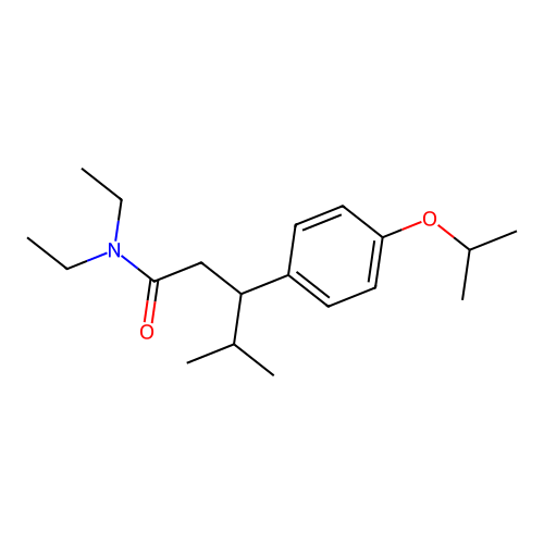 N,N-Diethyl-3-(4-isopropoxyphenyl)-4-methylpentanamide structure
