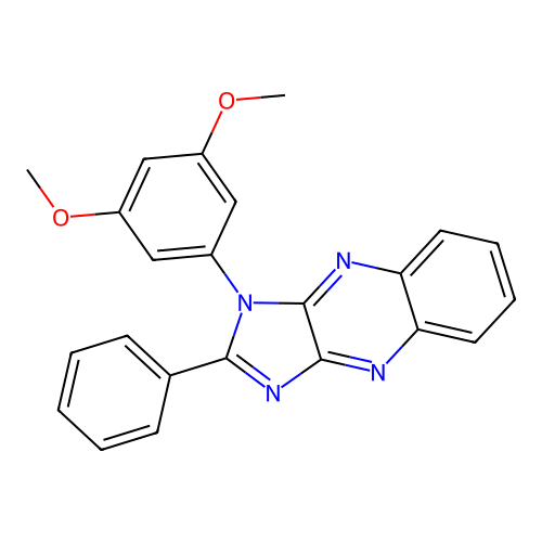 1-(3,5-dimethoxyphenyl)-2-phenyl-1H-imidazo[4,5-b]quinoxaline structure