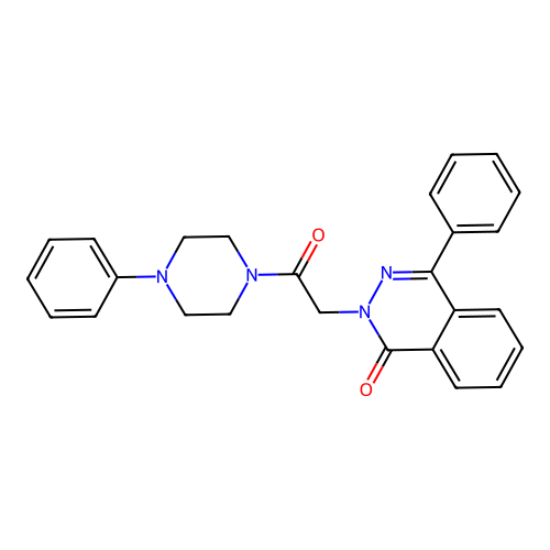 2-(2-oxo-2-(4-phenylpiperazin-1-yl)ethyl)-4-phenylphthalazin-1(2H)-one structure