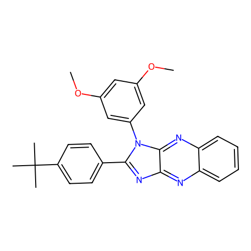 2-(4-tert-butylphenyl)-1-(3,5-dimethoxyphenyl)-1H-imidazo[4,5-b]quinoxaline structure