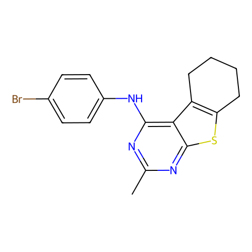 N-(4-bromophenyl)-2-methyl-5,6,7,8-tetrahydro-[1]benzothiolo[2,3-d]pyrimidin-4-amine structure