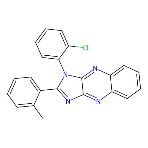 1-(2-chlorophenyl)-2-(2-methylphenyl)-1H-imidazo[4,5-b]quinoxaline structure