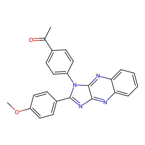 1-(4-(2-(4-methoxyphenyl)-1H-imidazo[4,5-b]quinoxalin-1-yl)phenyl)ethanone structure