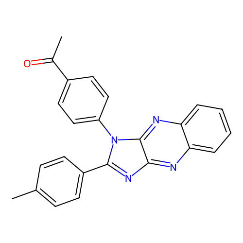 1-{4-[2-(4-methylphenyl)-1H-imidazo[4,5-b]quinoxalin-1-yl]phenyl}ethanone structure