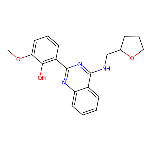 2-Methoxy-6-{4-[(tetrahydrofuran-2-ylmethyl)amino]quinazolin-2-yl}phenol structure