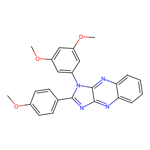 1-(3,5-dimethoxyphenyl)-2-(4-methoxyphenyl)-1H-imidazo[4,5-b]quinoxaline structure