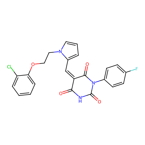 C23H17ClFN3O4 structure