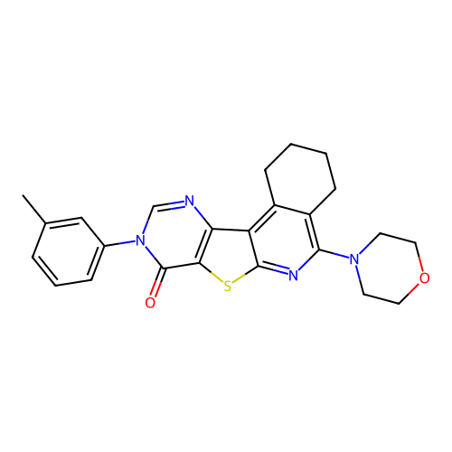 5-Morpholin-4-yl-9-m-tolyl-1,2,3,4-tetrahydro-9H-7-thia-6,9,11-triaza-benzo[c]fluoren-8-one structure