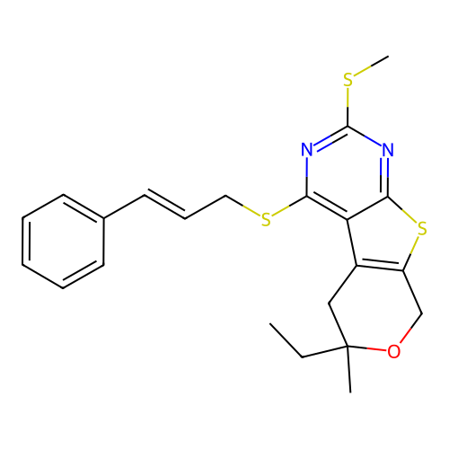 C22H24N2OS3 structure