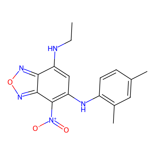 N~6~-(2,4-dimethylphenyl)-N~4~-ethyl-7-nitro-2,1,3-benzoxadiazole-4,6-diamine structure