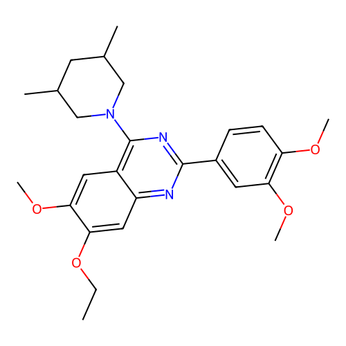 2-(3,4-dimethoxyphenyl)-4-(3,5-dimethylpiperidin-1-yl)-7-ethoxy-6-methoxyquinazoline structure