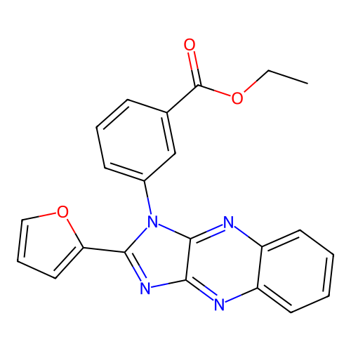 ethyl 3-(2-(furan-2-yl)-1H-imidazo[4,5-b]quinoxalin-1-yl)benzoate structure