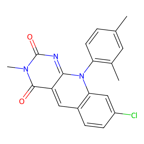8-chloro-10-(2,4-dimethylphenyl)-3-methylpyrimido[4,5-b]quinoline-2,4(3H,10H)-dione structure