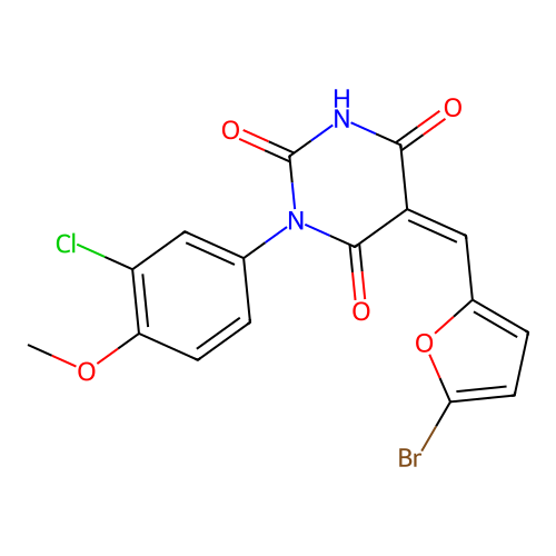 C16H10BrClN2O5 structure